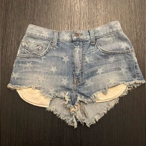 Vans Blue Star-Patterned Jean Shorts